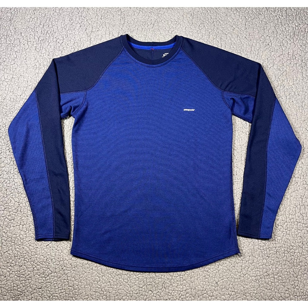 Patagonia Capilene Performance Baselayer Mens Small Blue Long Sleeve Crew 4503